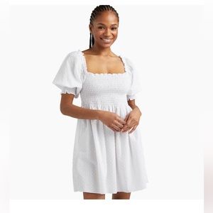 Hill House -The Athena Nap Dress - White Swiss Dot - XXS - NWT - never worn.